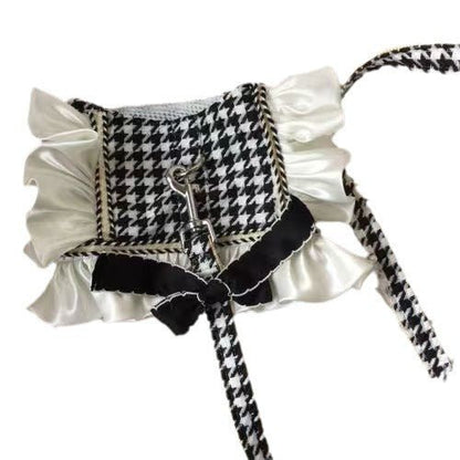 Designer Houndstooth Skirt Harness - PawPlaza