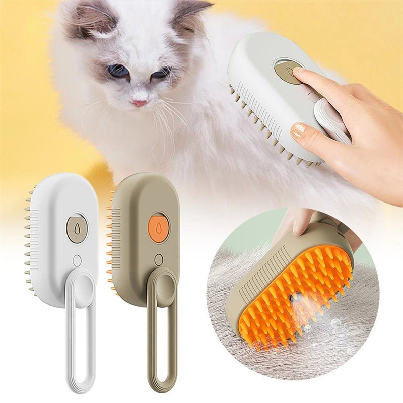 Electric Steam Pet Brush - PawPlaza
