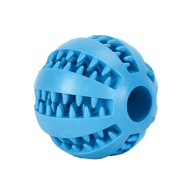 Extra - Tough Tooth Cleaning Rubber Treat Ball - PawPlaza