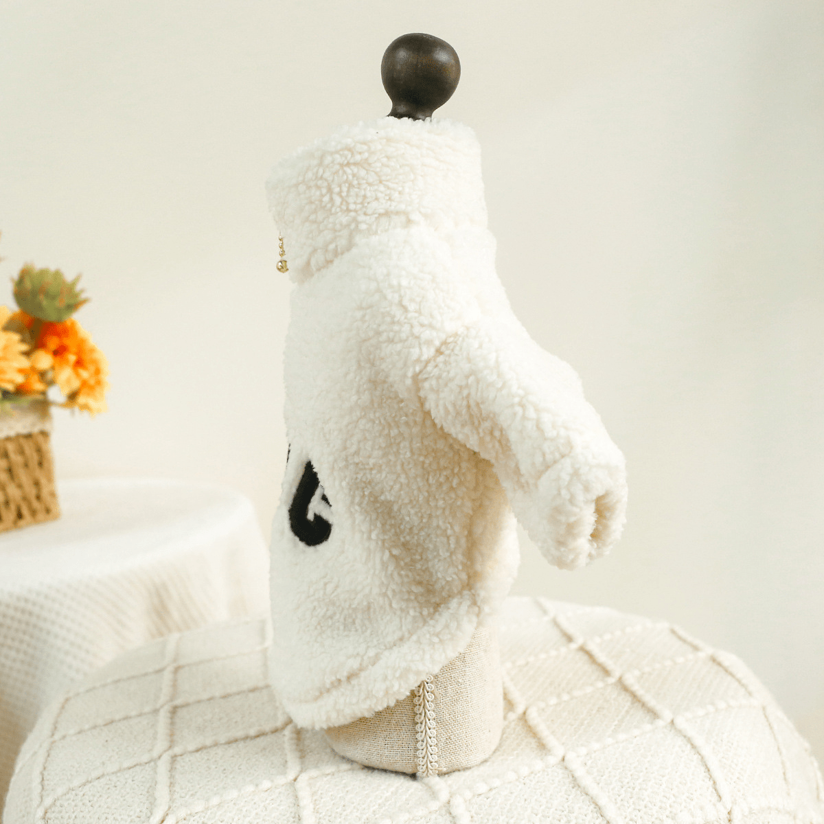 Fluffy ABC Zipper Jacket - PawPlaza