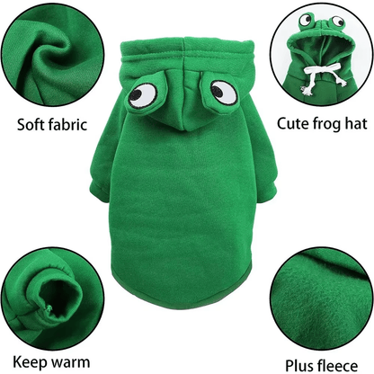 Frog Hoodie Pet Costume - PawPlaza