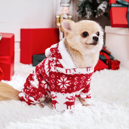 Full - Body Super Soft Fleece Christmas Hoodie - PawPlaza