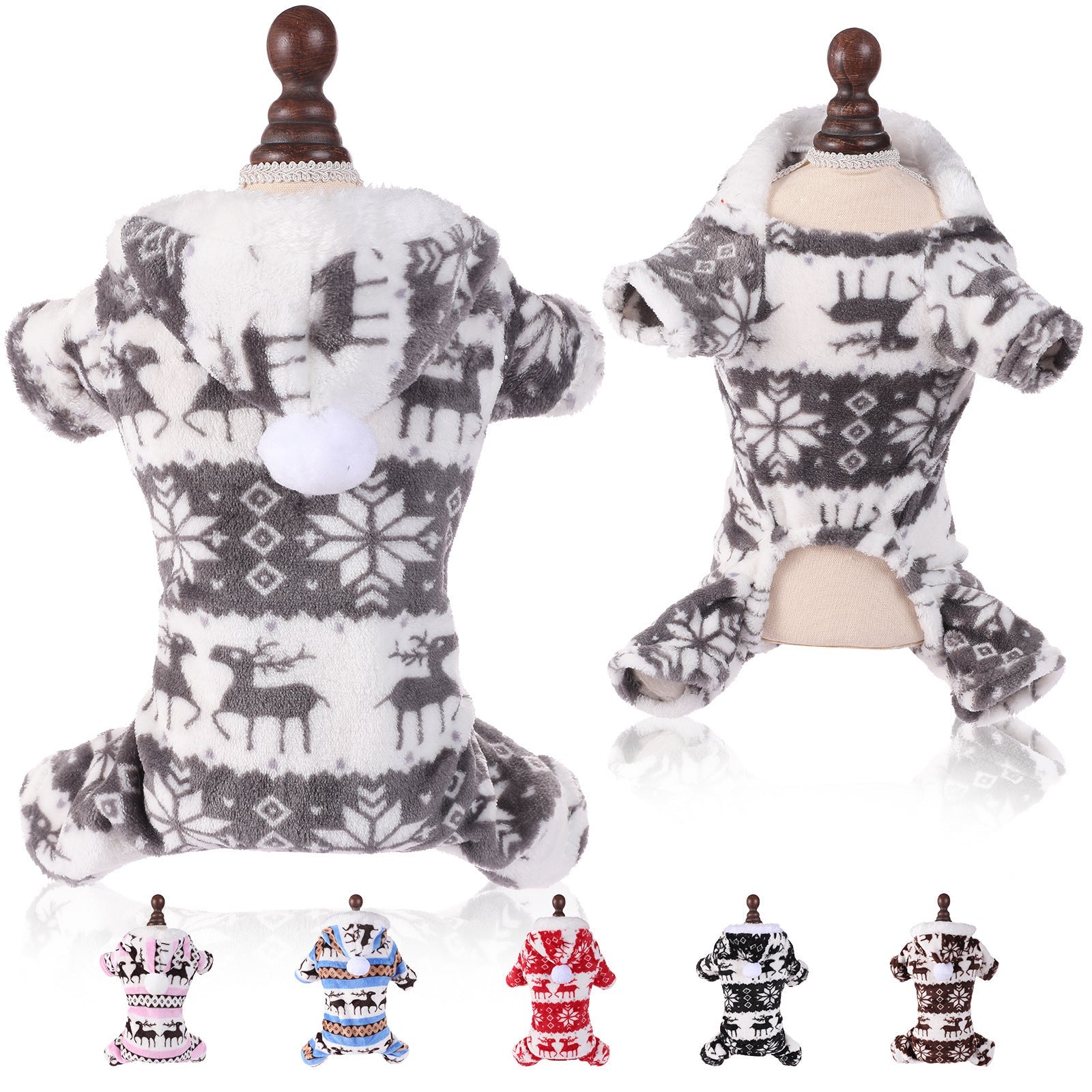 Full - Body Super Soft Fleece Christmas Hoodie - PawPlaza