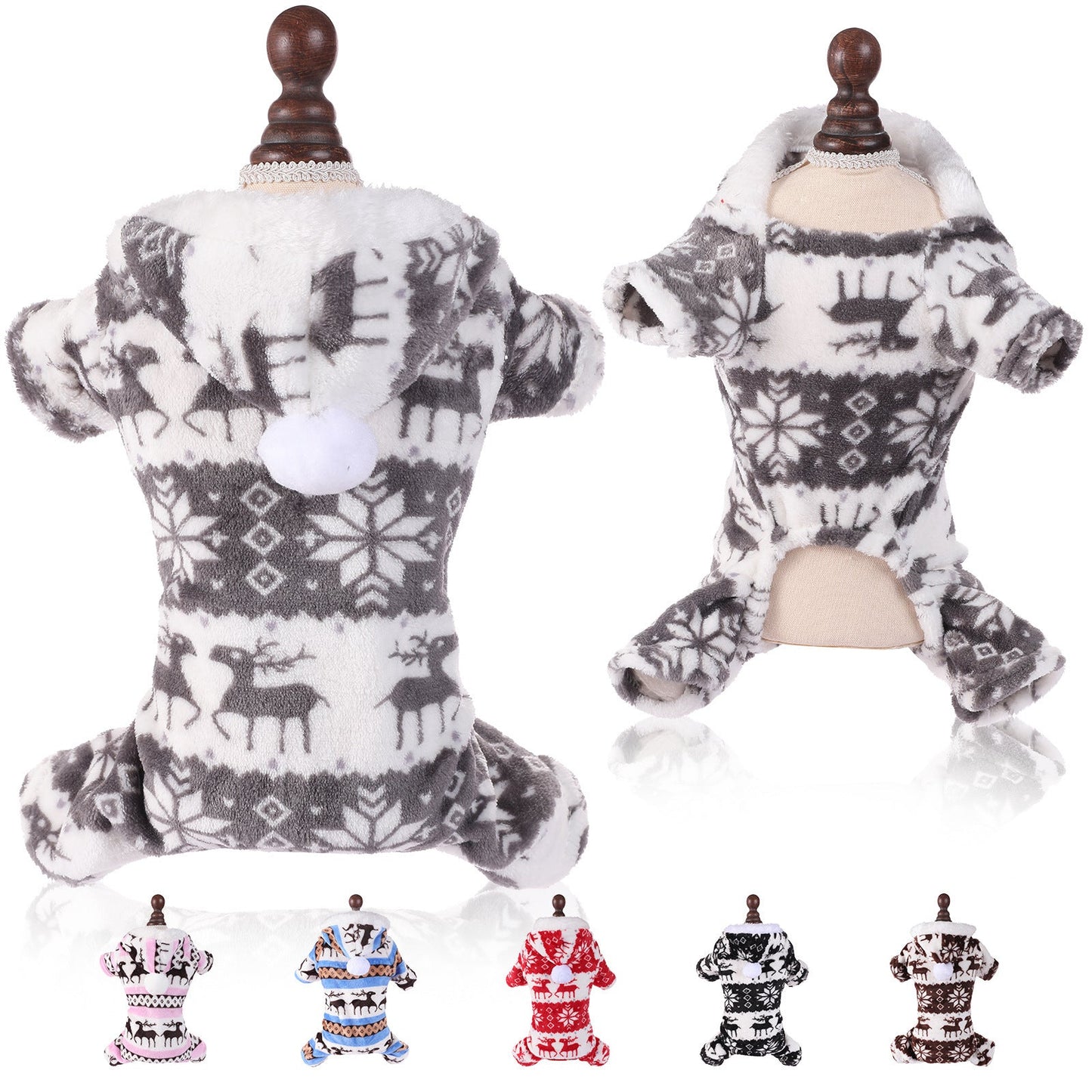 Full - Body Super Soft Fleece Christmas Hoodie - PawPlaza