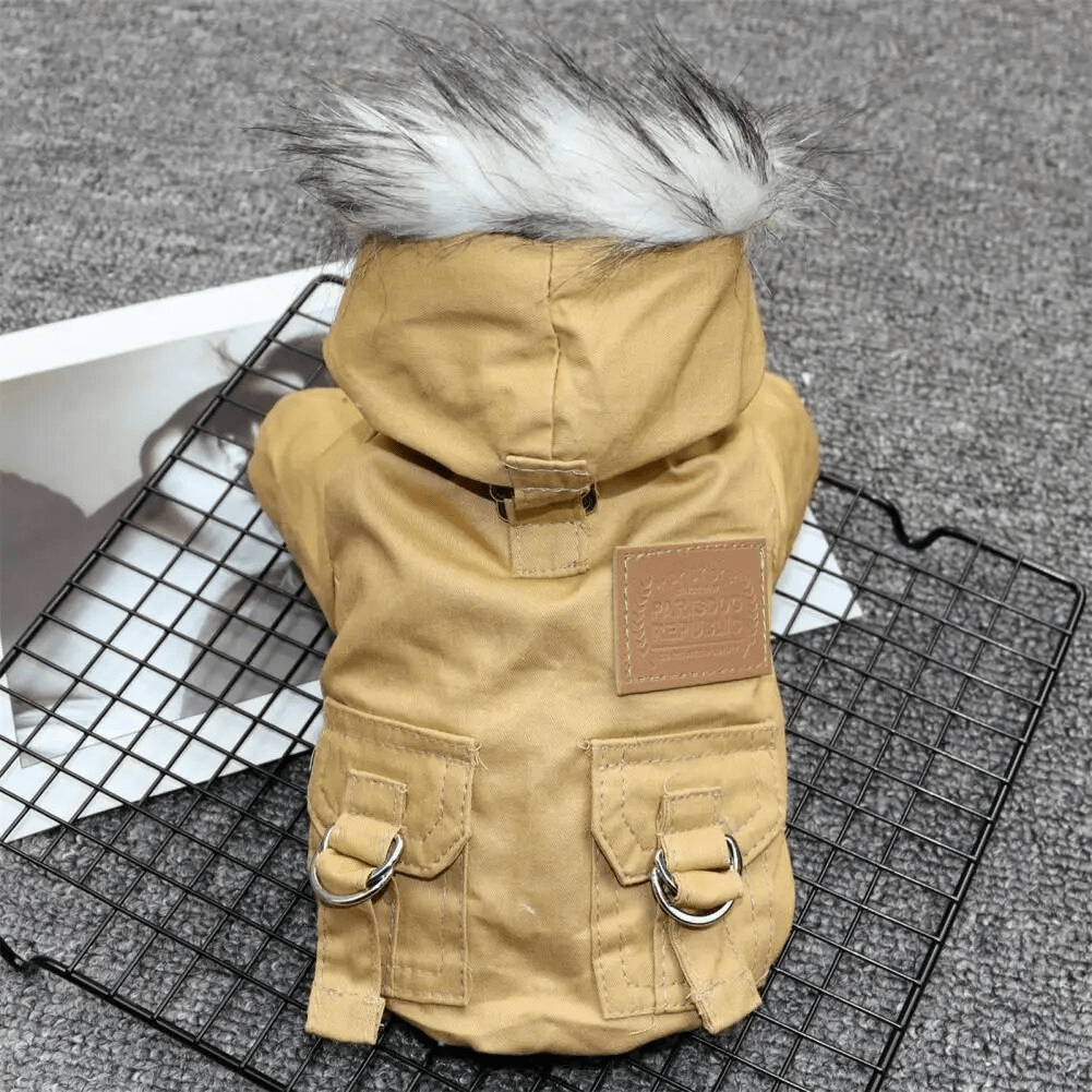 Fur Hooded Winter Jacket - PawPlaza