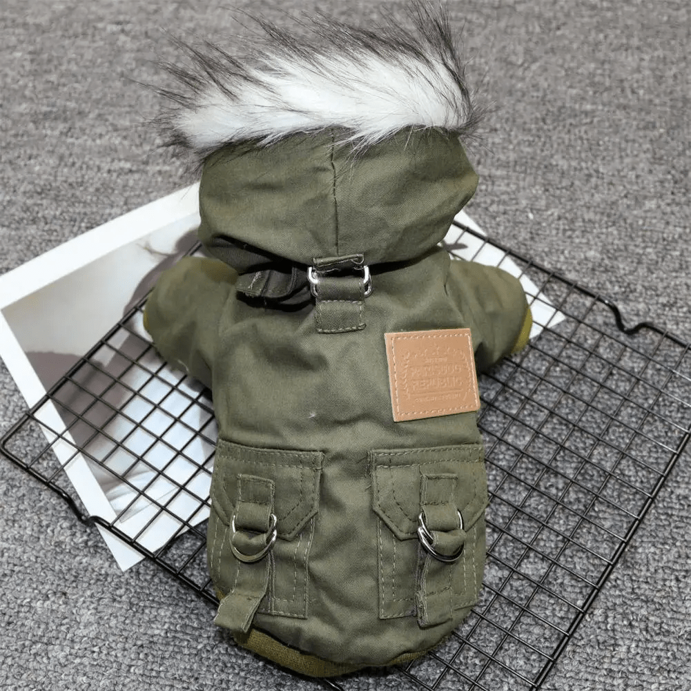 Fur Hooded Winter Jacket - PawPlaza