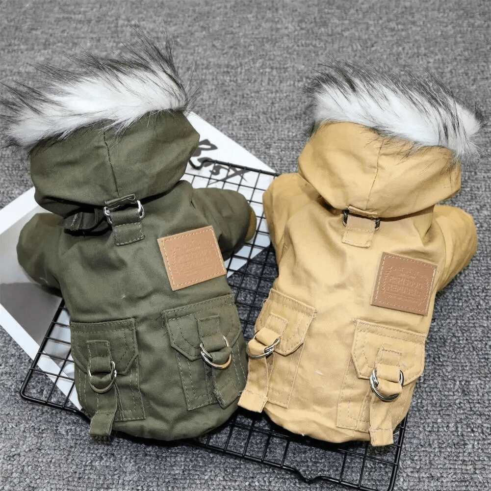 Fur Hooded Winter Jacket - PawPlaza
