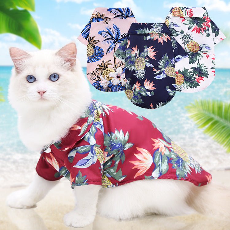 Hawaiian Beach T-Shirt - PawPlaza