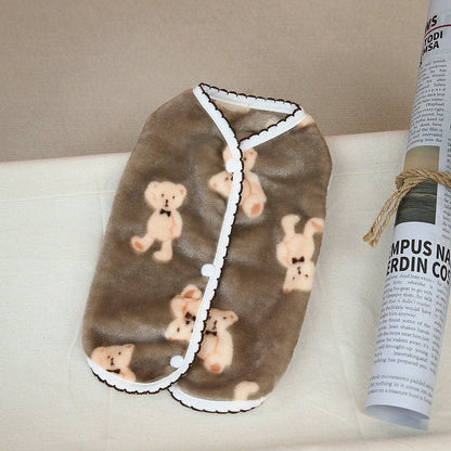 Hazel Teddy Velvet Vest - PawPlaza