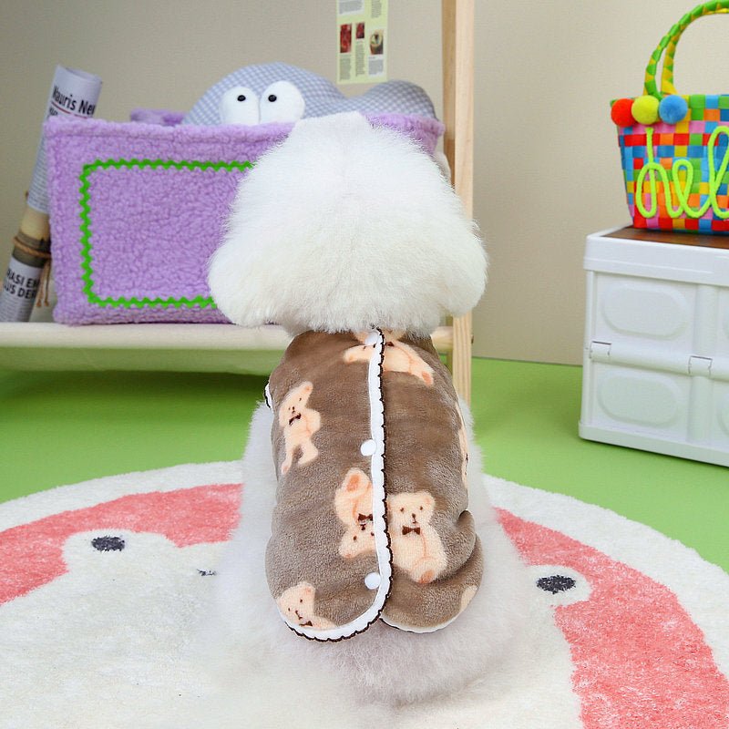 Hazel Teddy Velvet Vest - PawPlaza