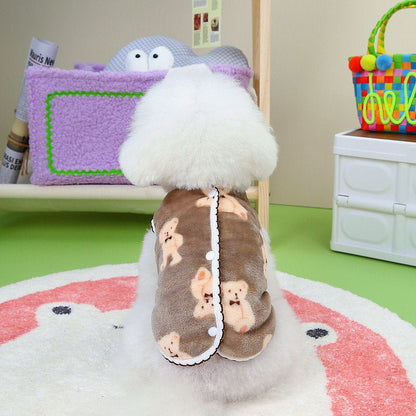 Hazel Teddy Velvet Vest - PawPlaza