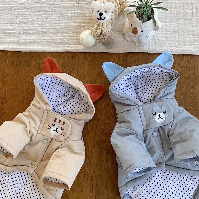 Hooded Cat Cartoon Coat - PawPlaza