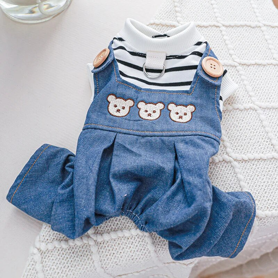 Balloon Suspender Pants Denim Overalls