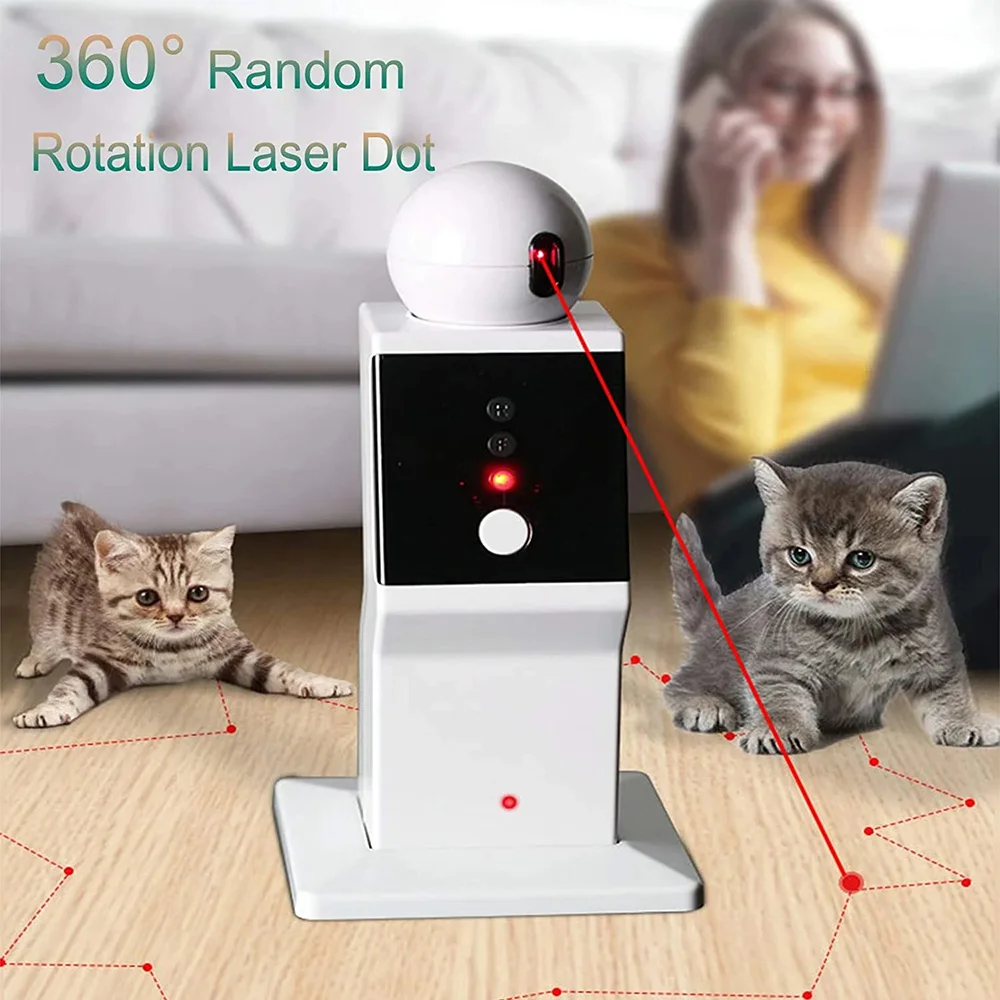 Intelligentes LED-Laserroboter-Katzenspielzeug mit automatischem Laserpointer