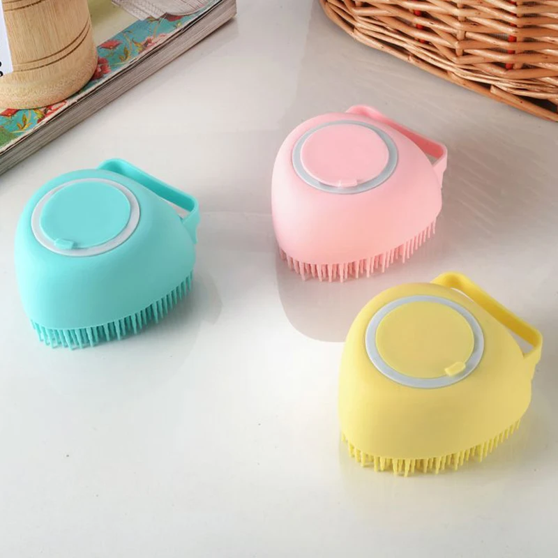 Shampoo Soap Dispensing Silicone Pet Bath Brush