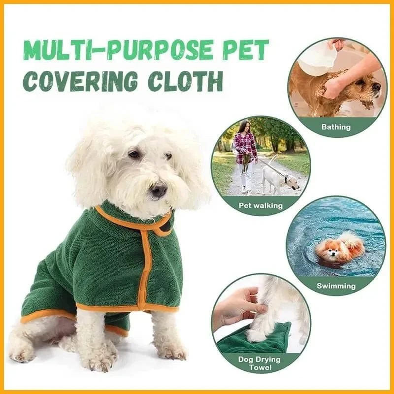 Quick Dry Microfiber Dog Bathrobe Coat