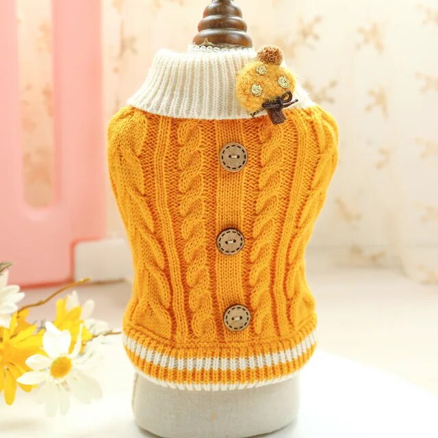 Turtleneck Button Twist Sweater