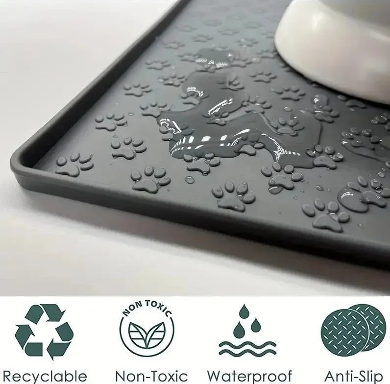 High Lip Silicone Pet Food Mat