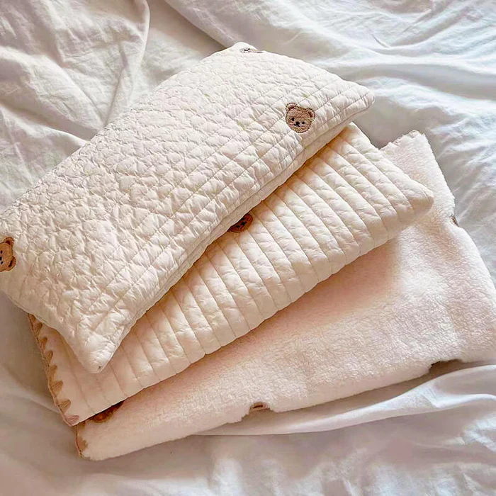 Cozy Embroidered Cotton Pillow Bed Set