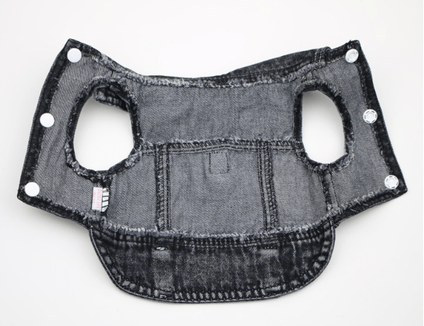 Indigo Denim Harness Vest - PawPlaza