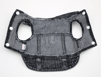 Indigo Denim Harness Vest - PawPlaza