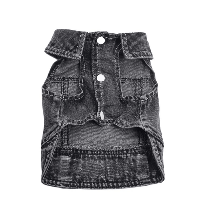 Indigo Denim Harness Vest - PawPlaza