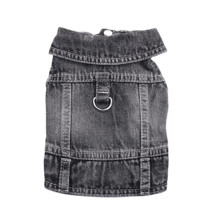 Indigo Denim Harness Vest - PawPlaza