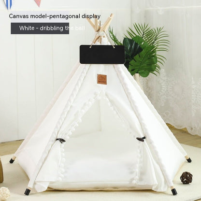 Indoor Tipi Tent Pet House - PawPlaza