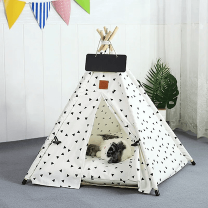 Indoor Tipi Tent Pet House - PawPlaza