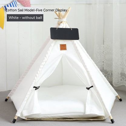 Indoor Tipi Tent Pet House - PawPlaza