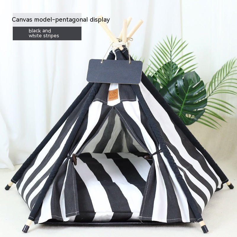 Indoor Tipi Tent Pet House - PawPlaza