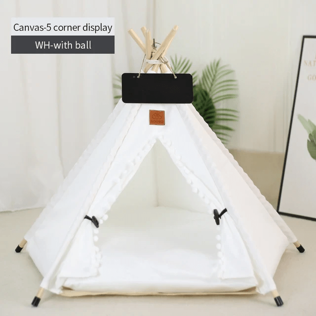 Indoor Tipi Tent Pet House - PawPlaza