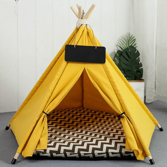 Indoor Tipi Tent Pet House - PawPlaza