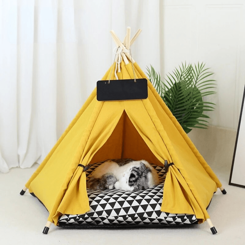 Indoor Tipi Tent Pet House - PawPlaza
