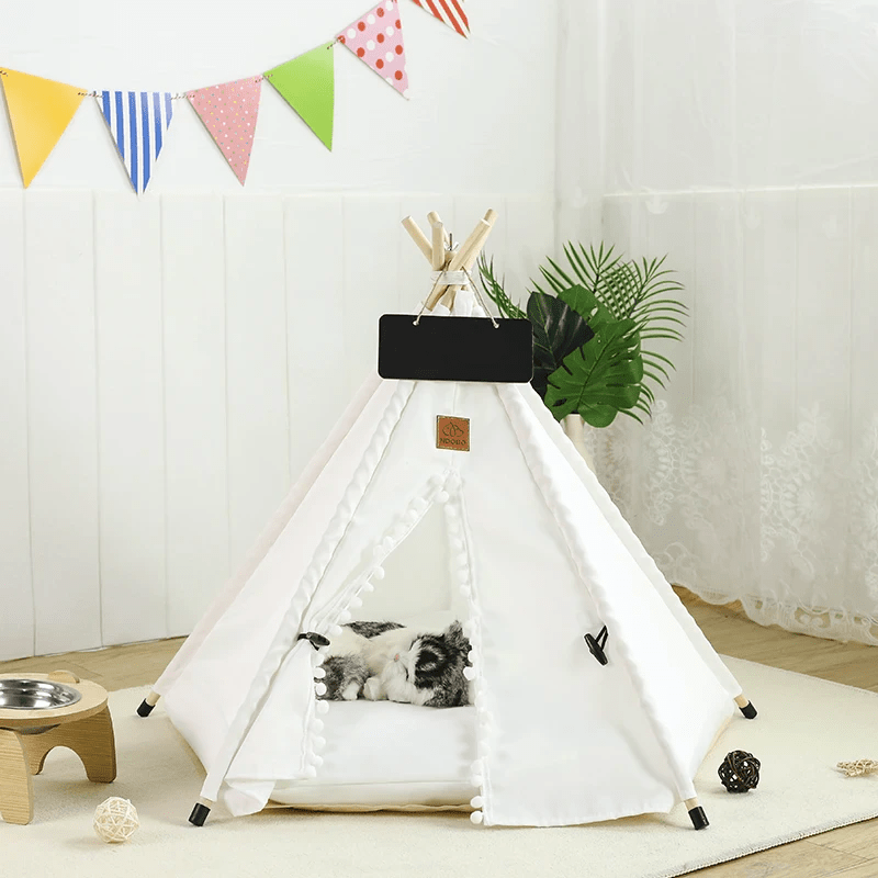 Indoor Tipi Tent Pet House - PawPlaza