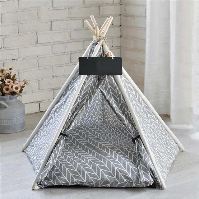 Indoor Tipi Tent Pet House - PawPlaza
