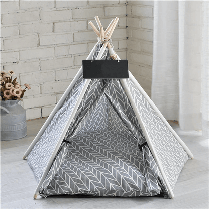 Indoor Tipi Tent Pet House - PawPlaza