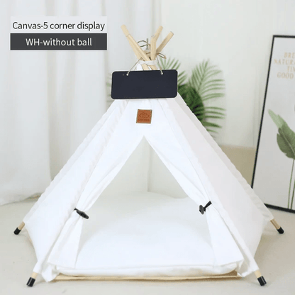 Indoor Tipi Tent Pet House - PawPlaza