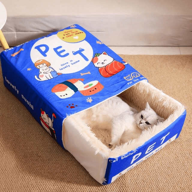 Japanese Sushi Pancake Box Cat Nest - PawPlaza