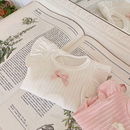 Light Elegant Ribbon Dress - PawPlaza