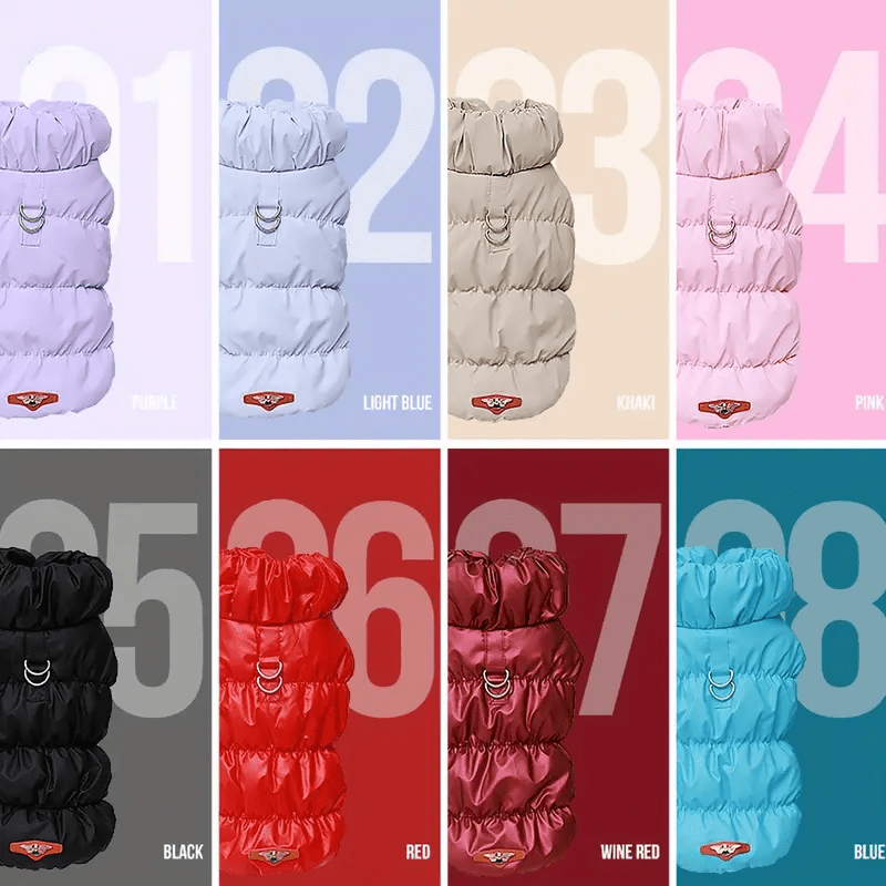 Macaron Puffer Harness Vest - PawPlaza