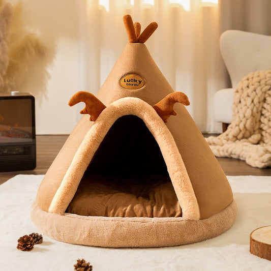 Mongolian Elk Pet Tent - PawPlaza
