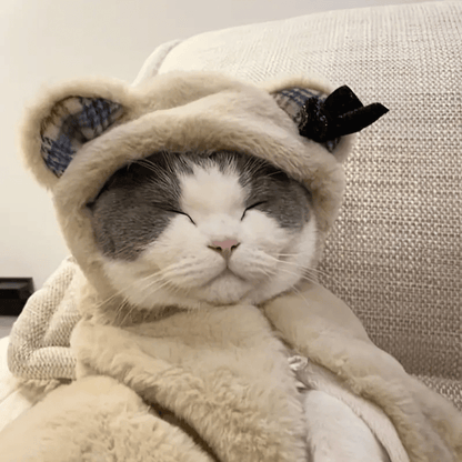 Oversized Cute Bear Blanket Cloak - PawPlaza