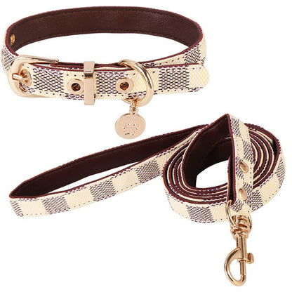 Pawsh & Posh Leather Collar Set - PawPlaza