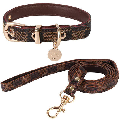 Pawsh & Posh Leather Collar Set - PawPlaza