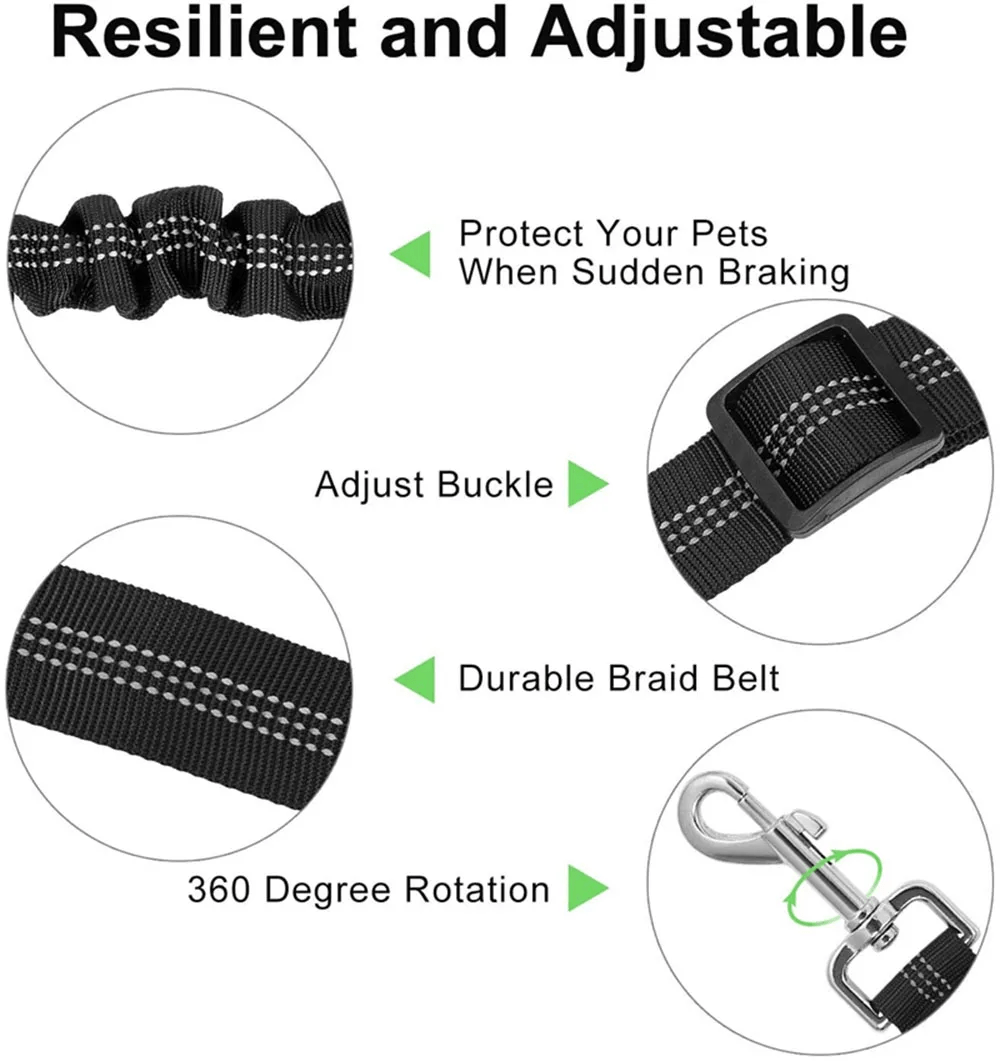 Pet Elastic Car Seat Belt - PawPlaza