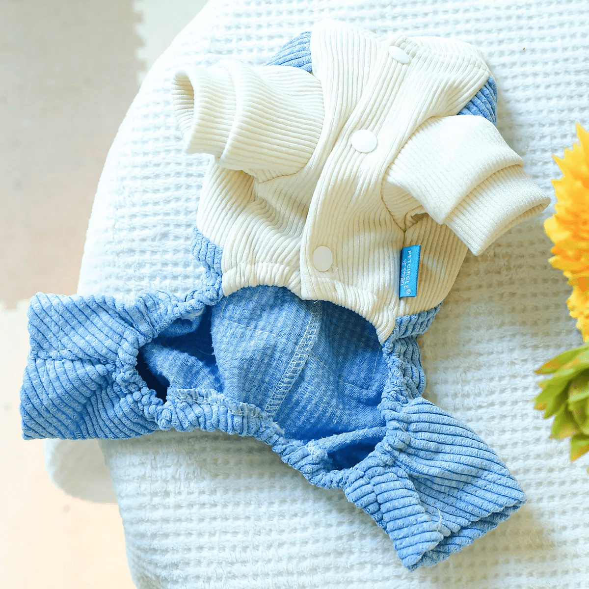 Pom - Pom Corduroy Overalls - PawPlaza