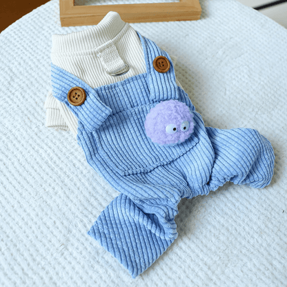 Pom - Pom Corduroy Overalls - PawPlaza