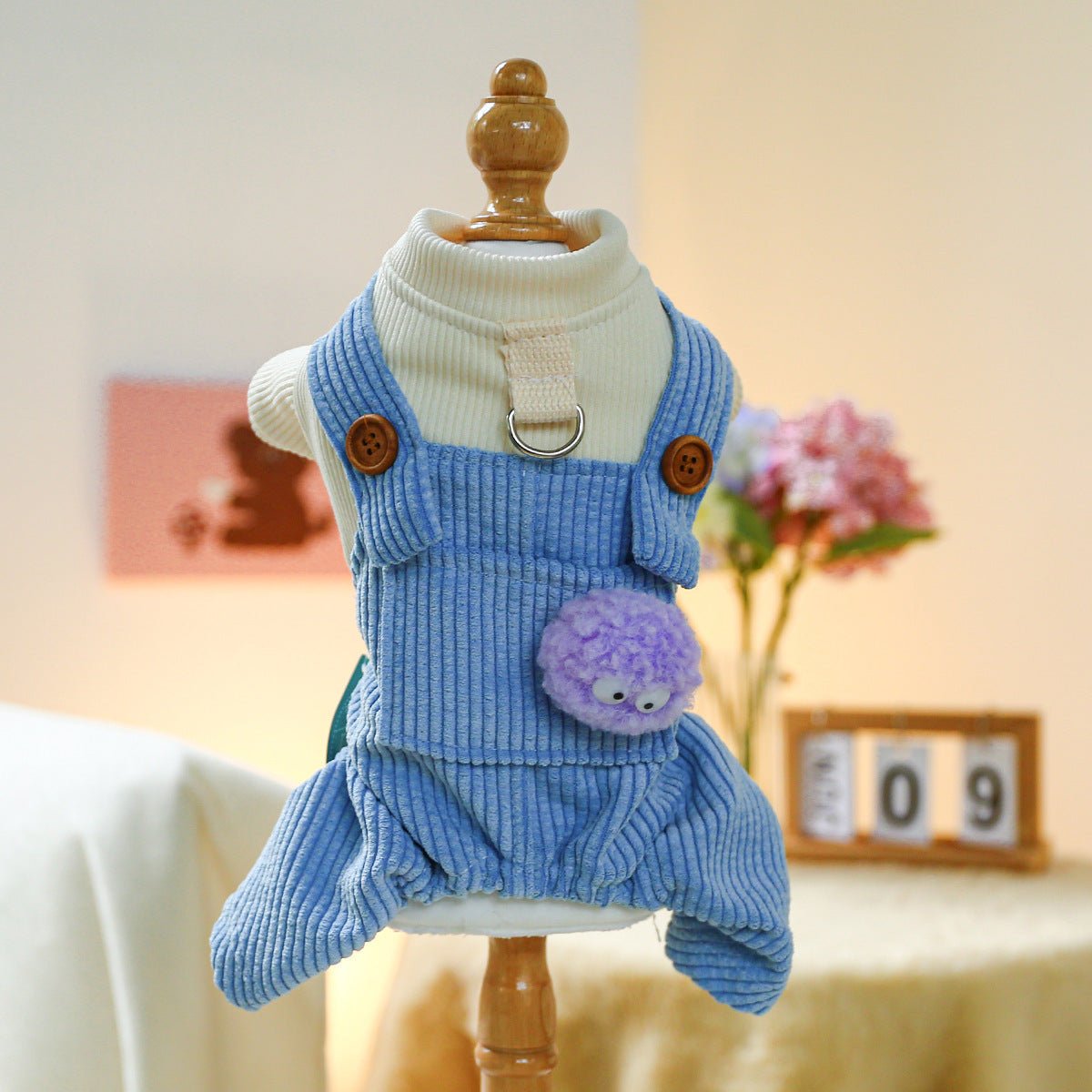 Pom - Pom Corduroy Overalls - PawPlaza