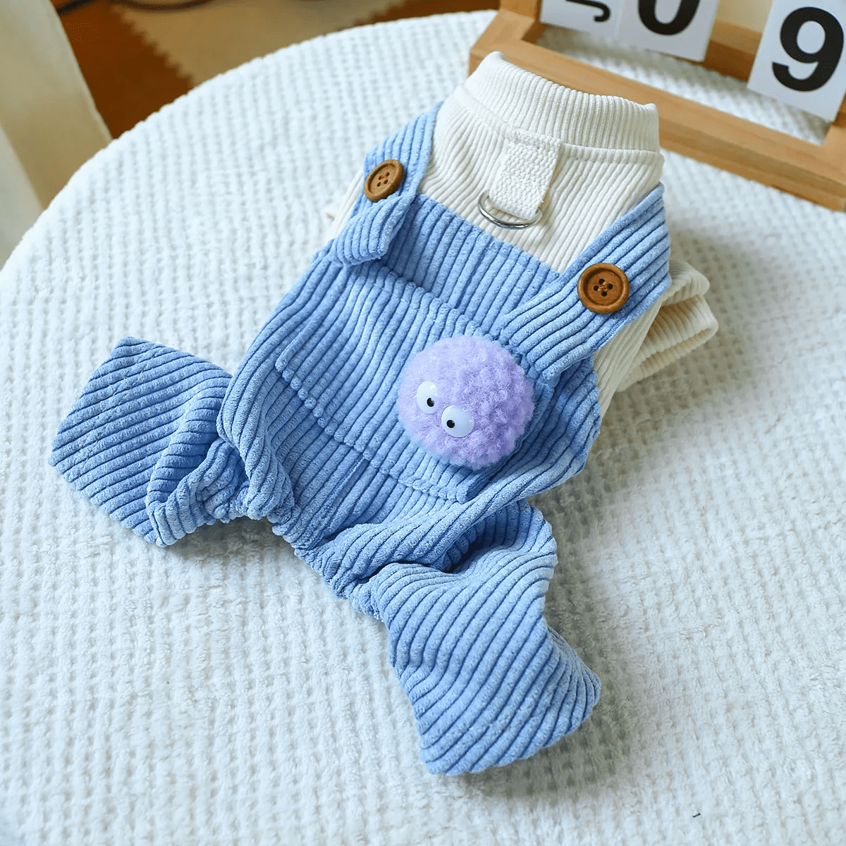 Pom - Pom Corduroy Overalls - PawPlaza